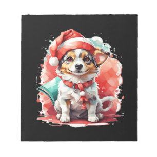 Bloc-note Chien en chapeau de Noël - T-shirt géant Christmas