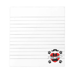 Bloc-note Chien Papa Paw Et Coeur Rouge Dessin Linked
