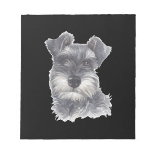 Bloc-note Chien Schnauzer - Aquarelle Art Chien Cadeau