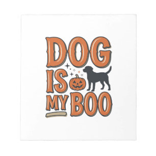 Bloc-note Chien Vintage Est Mon Boo Halloween Conception de 