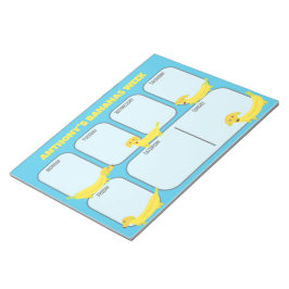 Bloc-note Chiens de banane jaune mignons Planificateur hebdo