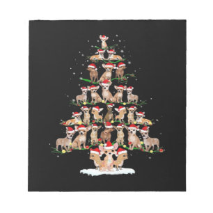 Bloc-note Chihuahua Sapin de Noël T-shirt drôle Xmas Chihuah
