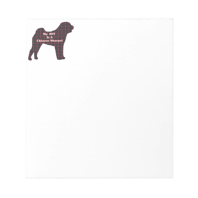 Bloc-note Chinese Sharpei BFF (Devant)