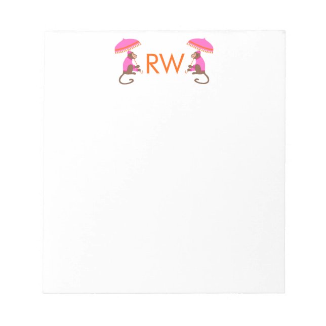 Bloc-note Chinoiserie Monkey Note Pad (Devant)