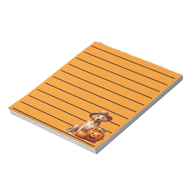 Bloc-note Chiot du Labrador jaune portant Casquette avec Cit (Tourné)