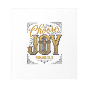 Bloc-note Choisissez Joie Romains 15_13 Christian Faith Shir