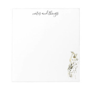 Bloc-note Chouette Brown aquarelle