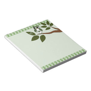 Bloc-note Chouette d'amour du Jacquard vert