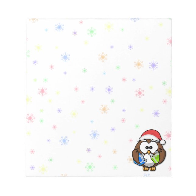 Bloc-note Chouette père Noël (Devant)