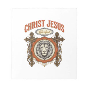 Bloc-note Christ Jésus Lion Vintage Foi