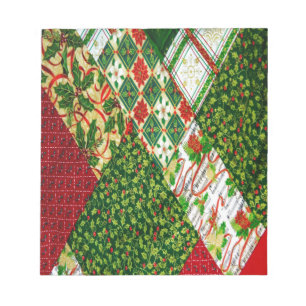 Bloc-note Christmas Quilt Background