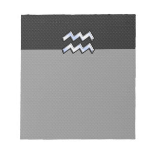 Bloc-note Chrome comme Aquarius Zodiac Symbole sur serpent