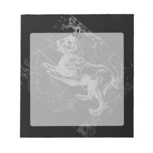 Bloc-note Chrome Comme Leo Zodiac Constellation Carte Heveli