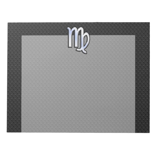 Bloc-note Chrome Virgo Zodiac Connexion style peau de serpen (Devant)