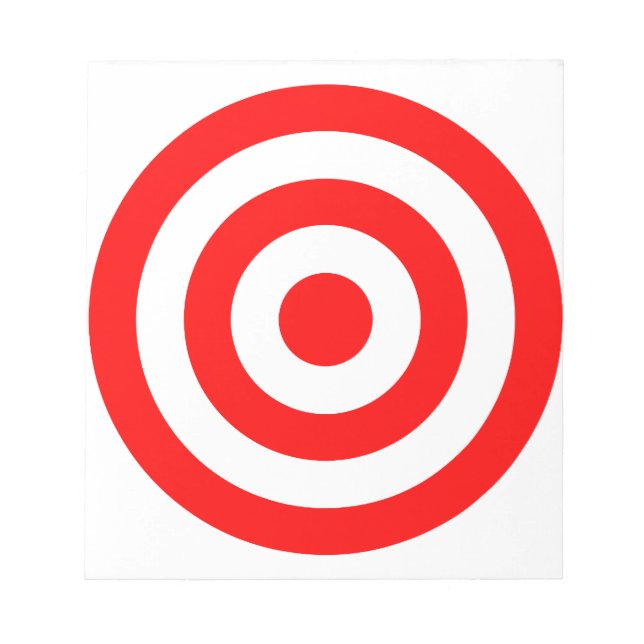 Bloc-note Cible rouge Bullseye (Devant)