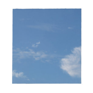 Bloc-note ciel bleu foncé nuages blancs