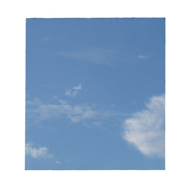 Bloc-note ciel bleu foncé nuages blancs (Devant)