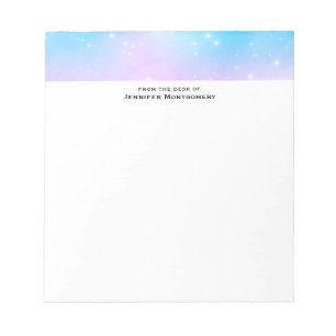 Bloc-note Ciel dégradé rose et bleu pastel