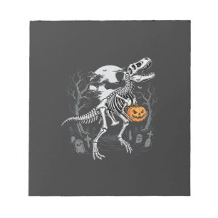 Bloc-note Cimetière de citrouille d'Halloween de squelette d