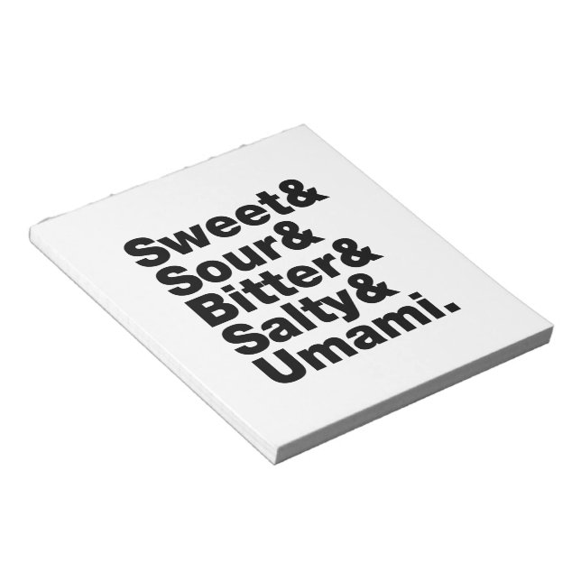 Bloc-note Cinq saveurs de base (Incliné)