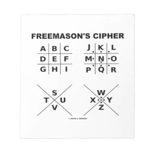 Bloc-note Cipher de Freemason (Cryptographie)