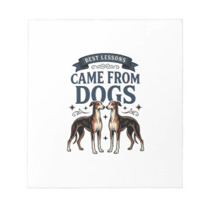Bloc-note Citation Amoureux de Chien Gravure Vintage Typogra