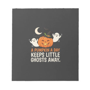 Bloc-note Citation de citrouille fantôme Halloween Design_1