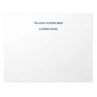 Bloc-note Citation de Mark Twain - Le secret de l'avance est