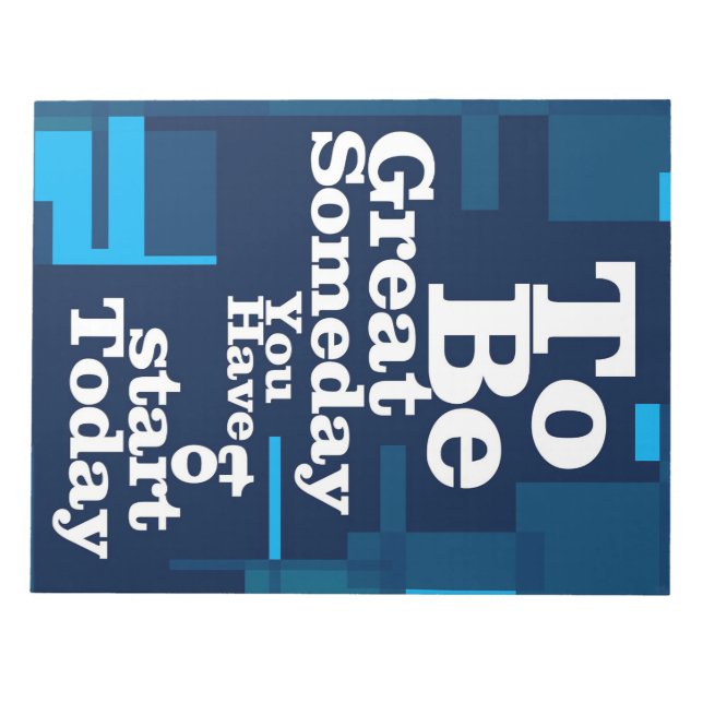 Bloc-note Citation de réussite pour être génial un jour (Devant)