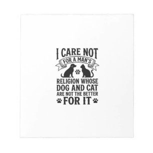 Bloc-note Citation Religion Chien Chat Vintage Design Amoure
