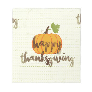 Bloc-note citrouille bon thanksgiving