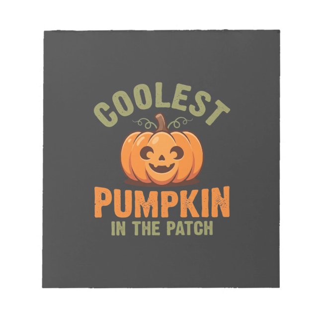 Bloc-note Citrouille la plus cool du patch Design Halloween (Devant)