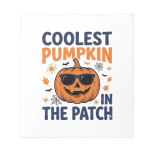 Bloc-note Citrouille la plus cool du patch Halloween Shirt_1