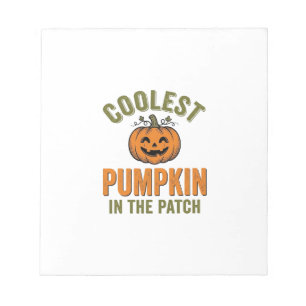 Bloc-note Citrouille la plus cool du patch Halloween vintage