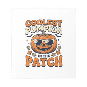 Bloc-note Citrouille la plus cool du patch Halloween vintage