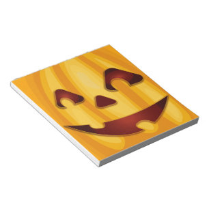 Bloc-note Citrouille sculpté souriant design Halloween