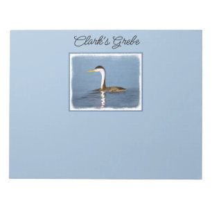 Bloc-note Clark's Grebe Painting - Art original pour les ois