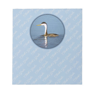 Bloc-note Clark's Grebe Painting - Art original pour les ois