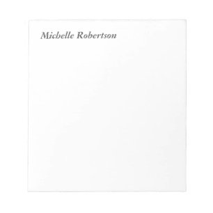 Bloc-note Classique Noir Blanc Simple Minimaliste Simple