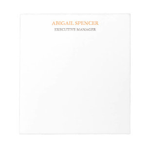 Bloc-note Classique Simple Clean Professionnel