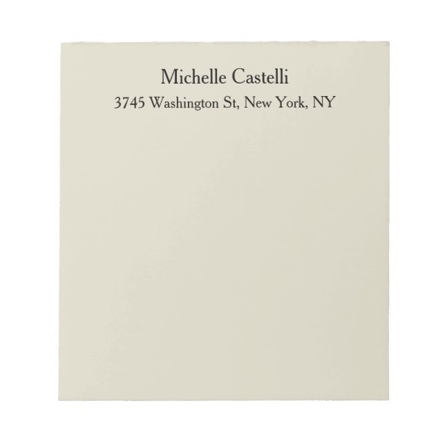 Bloc-note Classique Unique Simple Professionnel (Devant)