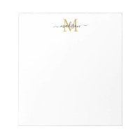 Classy Moderne Script Monogramme Noir Or