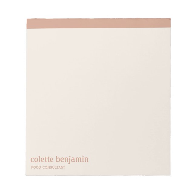 Bloc-note Clean Minimalist Antique Orange & Pale Peach (Devant)