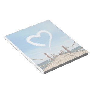 Bloc-note Cloud en forme de coeur sans fin