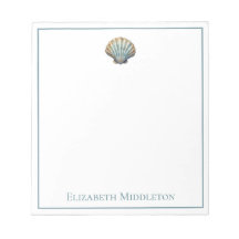 Coastal Blue Scallop Seashell Personalized