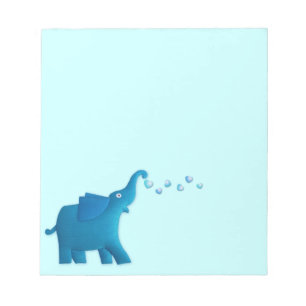 Bloc-note coeur bleu d'éléphant