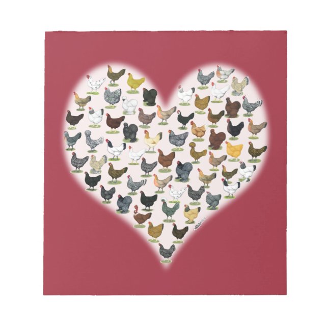 Bloc-note Coeur de poulet (Devant)
