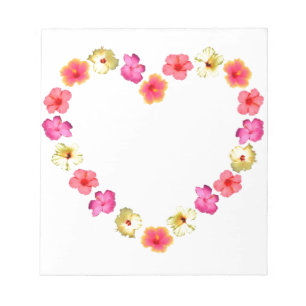 Bloc-note Coeur des fleurs