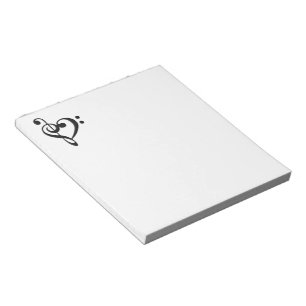 Bloc-note Coeur du design musical