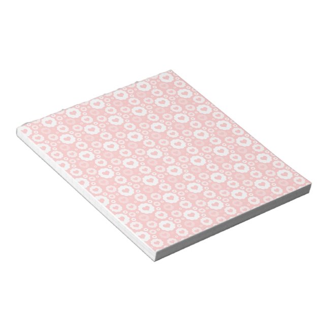 Bloc-note Coeurs cercles blancs (Incliné)